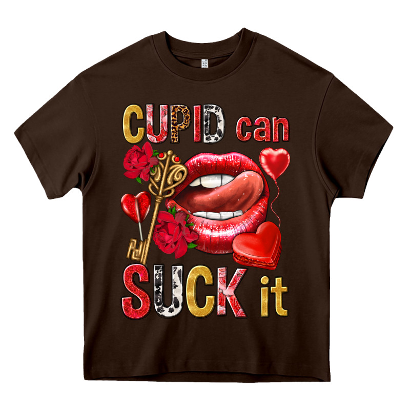 Cupid Can Suck It Heavy Core Tee by NancyCooperArtShop | Teevron