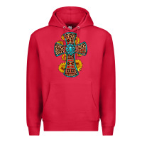Cardinal gemstone sunflower leopard cross Premium Hoodie - OliviaCreatesArt