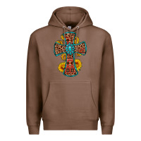 Chestnut gemstone sunflower leopard cross Premium Hoodie - OliviaCreatesArt