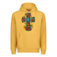 Mustard gemstone sunflower leopard cross Premium Hoodie - OliviaCreatesArt