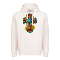 Pale Pink gemstone sunflower leopard cross Premium Hoodie - OliviaCreatesArt