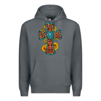 Rock gemstone sunflower leopard cross Premium Hoodie - OliviaCreatesArt
