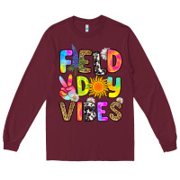 Burgundy field day vibes Long Sleeve Tee - RanaPortraitStore
