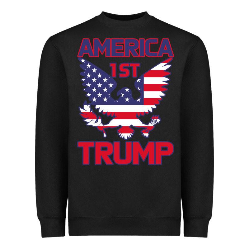 Trump America First Eagle Heavyweight Sweatshirt by Bettercallsaul | Teevron