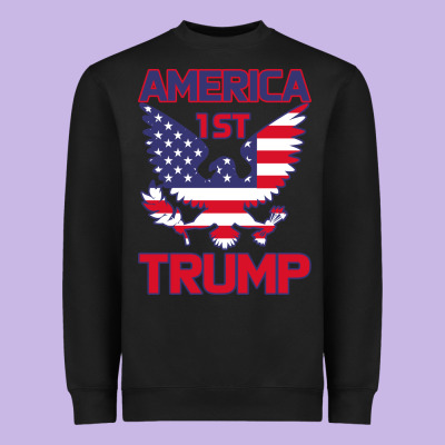 Trump America First Eagle Heavyweight Sweatshirt Designed By Bettercallsaul