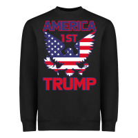 Black Trump America First Eagle Heavyweight Sweatshirt - Bettercallsaul