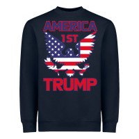 Navy Trump America First Eagle Heavyweight Sweatshirt - Bettercallsaul