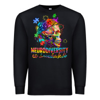 Black Neurodiversity is beautiful Premium Sweatshirt - FaDigitalArtStudio