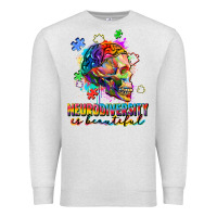 Oatmeal Heather Neurodiversity is beautiful Premium Sweatshirt - FaDigitalArtStudio