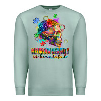 Seafoam Neurodiversity is beautiful Premium Sweatshirt - FaDigitalArtStudio