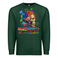 Sports Green Neurodiversity is beautiful Premium Sweatshirt - FaDigitalArtStudio