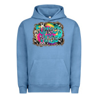 Pigment Pebble Blue Summer Vibes Urban Hoodie - CowhideDigitalArt
