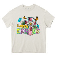 Cream happy easter cross Heavy Core Tee - BarkalooDesign