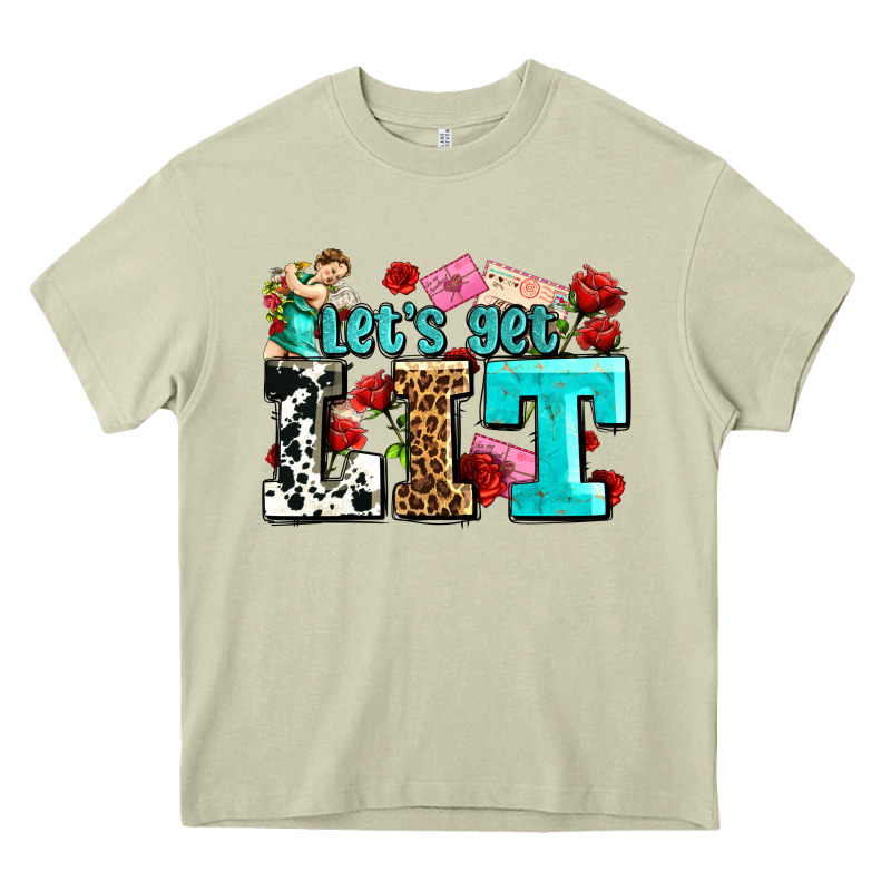 Valentines Day Lets Get Lit Heavy Core Tee by AdoDesignShop | Teevron