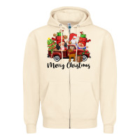 Sandshell merry christmas truck gnomies Zipper Hoodie - CowGirlArtShop