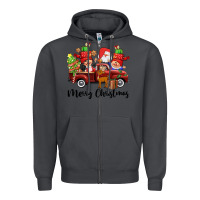 Smoke merry christmas truck gnomies Zipper Hoodie - CowGirlArtShop