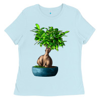 Baby Blue Ficus Ginsenge Ladies Tee - LillyAllenDesigns