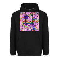 Black pride heart seamless pattern Heavyweight Hoodie - FaDigitalArtStudio