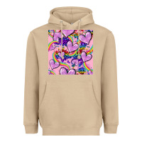 Mushroom pride heart seamless pattern Heavyweight Hoodie - FaDigitalArtStudio