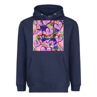 Navy pride heart seamless pattern Heavyweight Hoodie - FaDigitalArtStudio