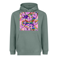 Sage pride heart seamless pattern Heavyweight Hoodie - FaDigitalArtStudio