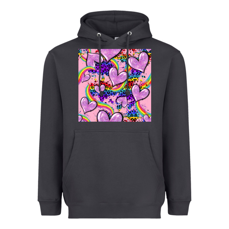 Pride Heart Seamless Pattern Heavyweight Hoodie by FaDigitalArtStudio | Teevron