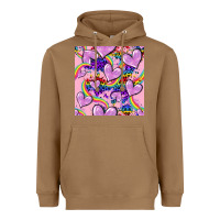Toasted Coconut pride heart seamless pattern Heavyweight Hoodie - FaDigitalArtStudio