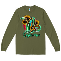 Army Green Capricorn Zodiac Long Sleeve Tee - Bettercallsaul