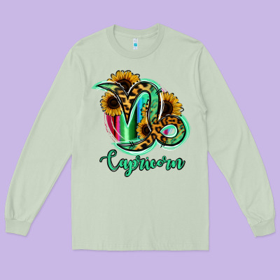 Capricorn Zodiac Long Sleeve Tee Designed By Bettercallsaul