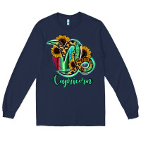 Navy Capricorn Zodiac Long Sleeve Tee - Bettercallsaul