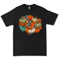 Black fall autumn patches Premium Tee - Jasminsmagicworld