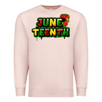 Pale Pink Juneteenth Premium Sweatshirt - FaDigitalArtStudio