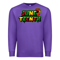 Purple Juneteenth Premium Sweatshirt - FaDigitalArtStudio