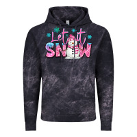 Cloud Black let it snow pink christmas snowman Vintage Hoodie - MaliasSmallBusiness