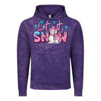 Cloud Purple let it snow pink christmas snowman Vintage Hoodie - MaliasSmallBusiness