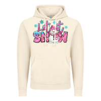 Vintage Artic let it snow pink christmas snowman Vintage Hoodie - MaliasSmallBusiness