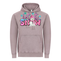 Vintage Zinc let it snow pink christmas snowman Vintage Hoodie - MaliasSmallBusiness