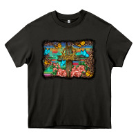 Asphalt wooden cross background Heavy Core Tee - BarkalooDesign