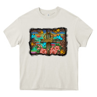 Cream wooden cross background Heavy Core Tee - BarkalooDesign