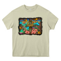 Mossy wooden cross background Heavy Core Tee - BarkalooDesign