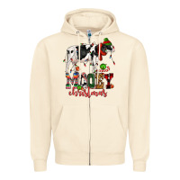 Sandshell mooey christmas cow Zipper Hoodie - CowGirlArtShop