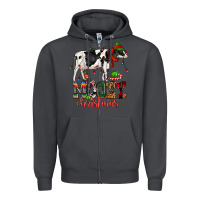 Smoke mooey christmas cow Zipper Hoodie - CowGirlArtShop