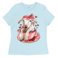 Baby Blue valentines day lamb Ladies Tee - Jasminsmagicworld