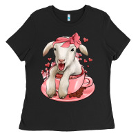 Black valentines day lamb Ladies Tee - Jasminsmagicworld