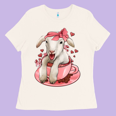 Valentines Day Lamb Ladies Tee Designed By Jasminsmagicworld