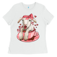 White valentines day lamb Ladies Tee - Jasminsmagicworld
