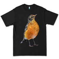 Black American Robin Bird Premium Tee - LillyAllenDesigns