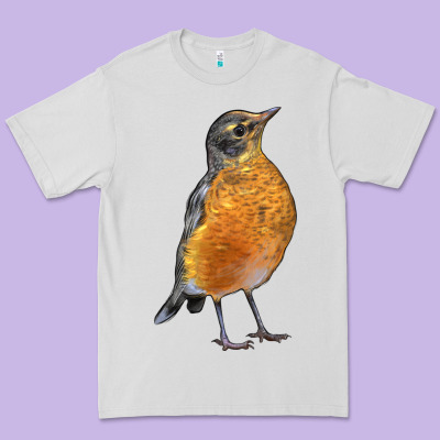 American Robin Bird Premium Tee Designed By Lillyallendesigns