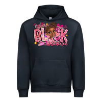 Navy Pretty Black Educated Urban Hoodie - CowhideDigitalArt
