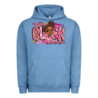 Pigment Pebble Blue Pretty Black Educated Urban Hoodie - CowhideDigitalArt